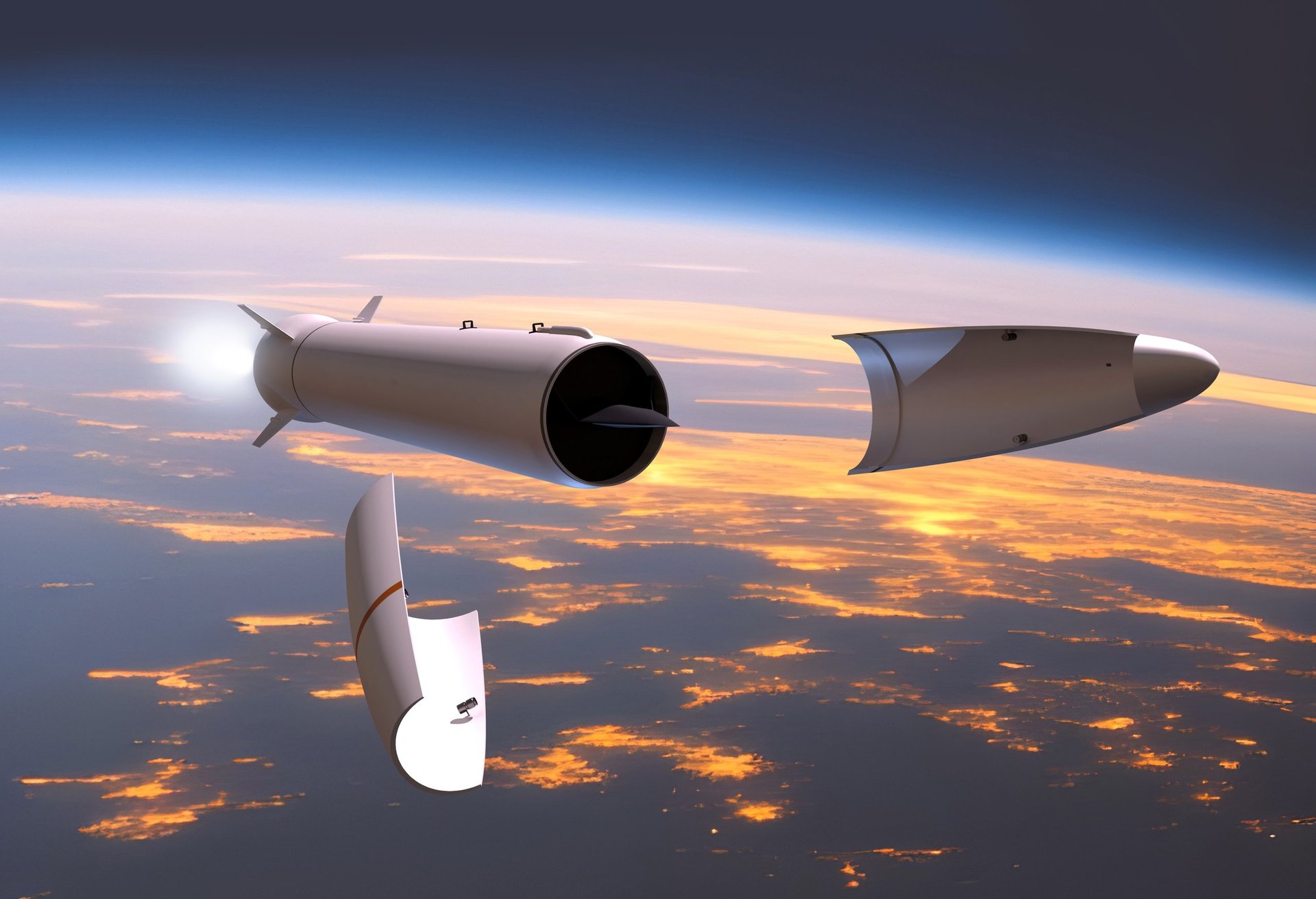 Global aviation network from space